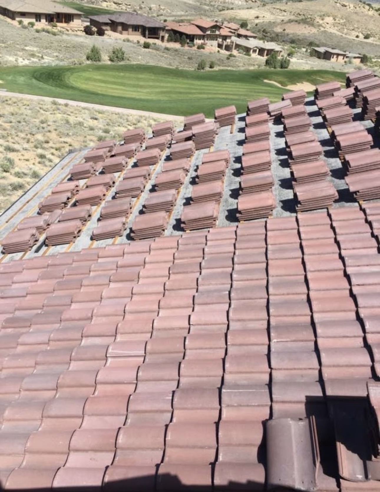 Concrete tile roof detail