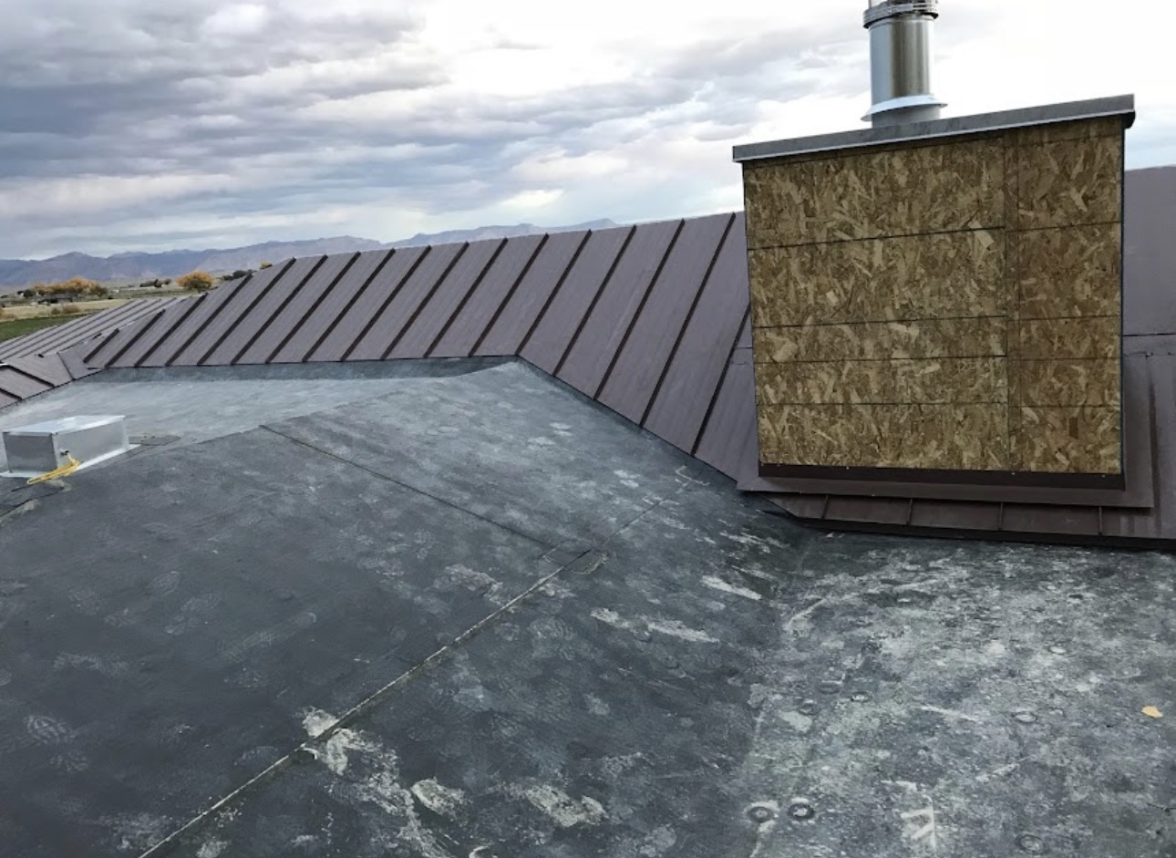 Flat roof repair detail