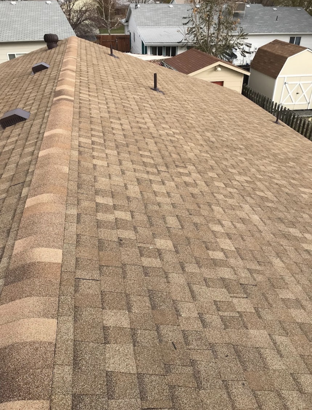 Shingle roof